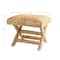 Hello Honey® 18.5" Wood & Water Hyacinth Woven Stool